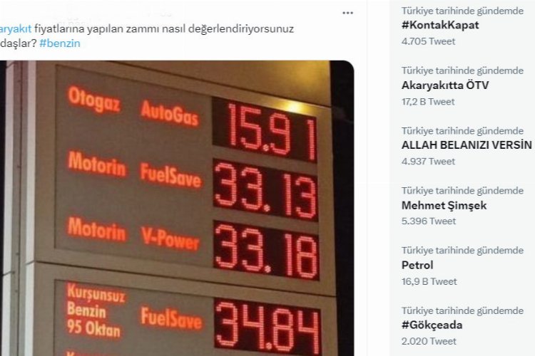 Gaz, yağ ve akaryakıt