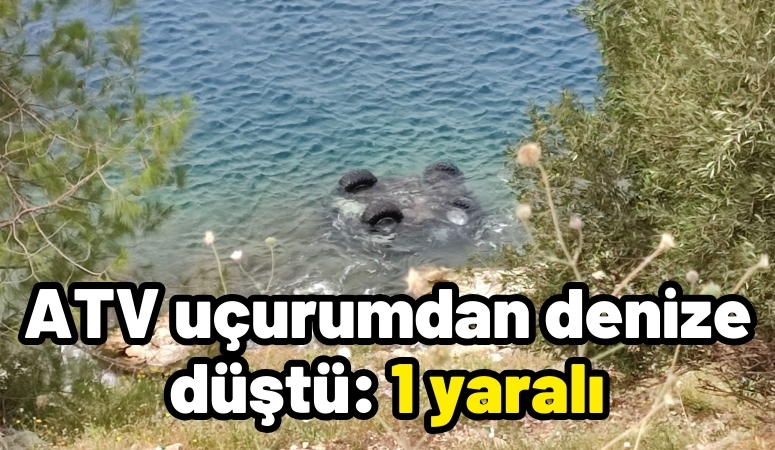 Muğla’nın Marmaris ilçesinde yabancı bir turistin kullandığı ATV uçurumdan aşağı