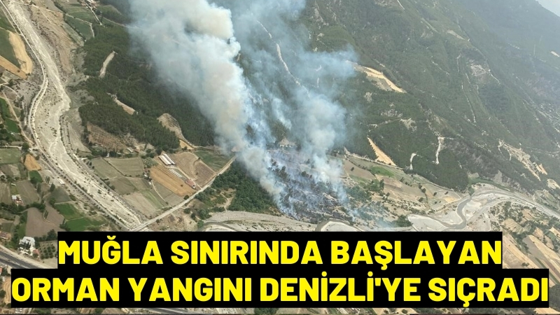 Muğla sınırında başlayan orman yangını Denizli’ye sıçradı