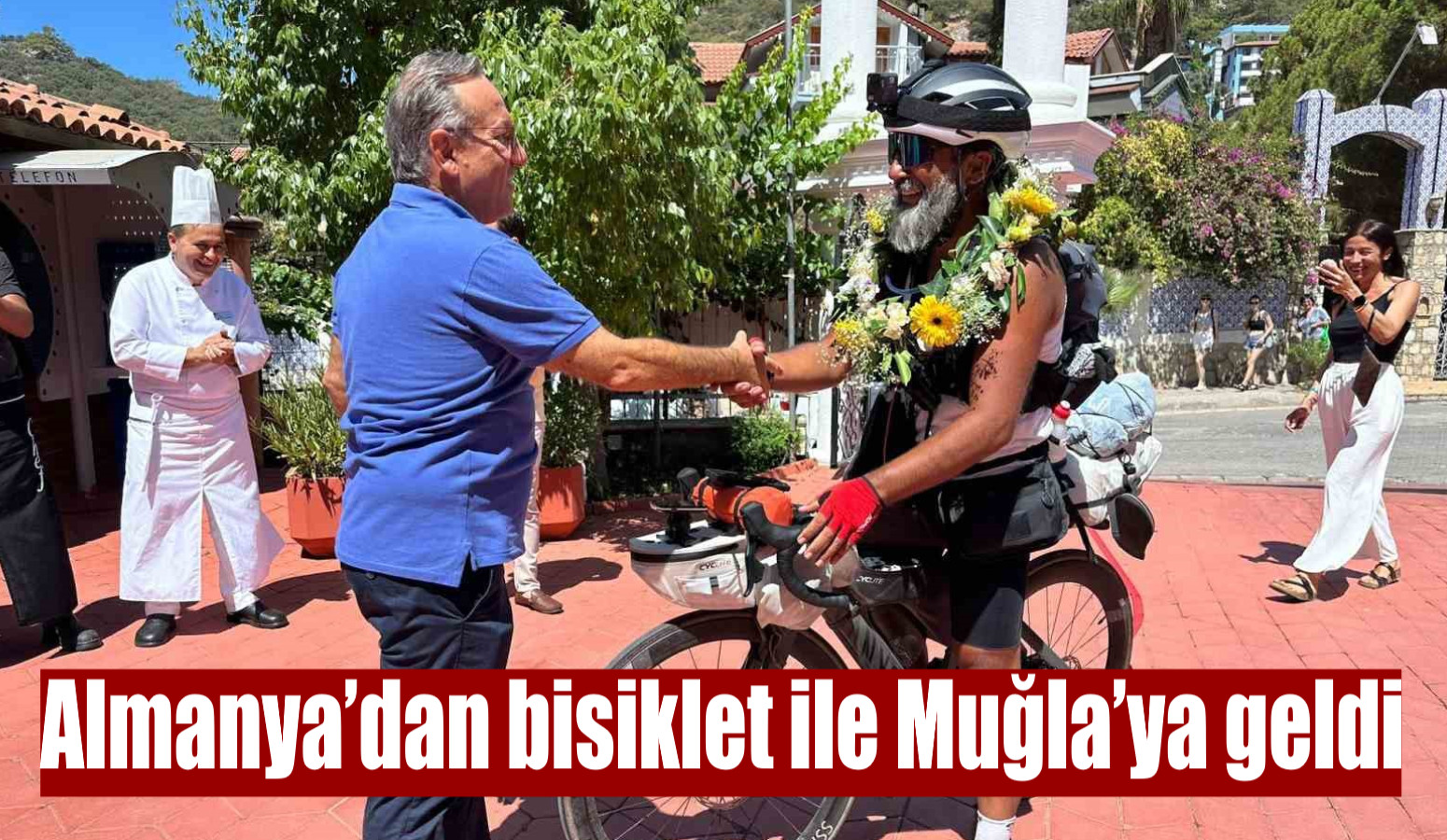 Almanya’dan bisiklet ile Muğla’ya geldi