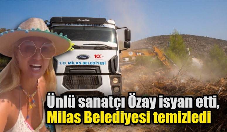 Ünlü sanatçı Özay isyan etti, Milas Belediyesi temizledi