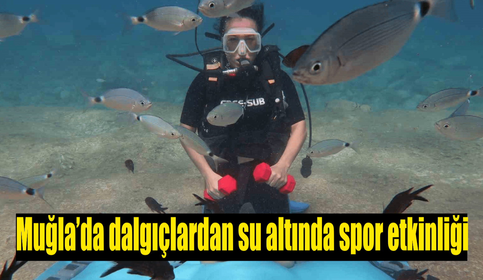 Muğla’da dalgıçlardan su altında spor etkinliği