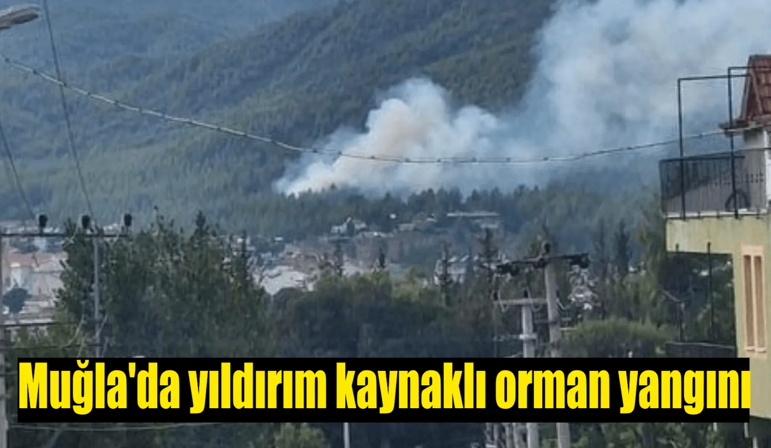 Muğla’da yıldırım kaynaklı orman yangını