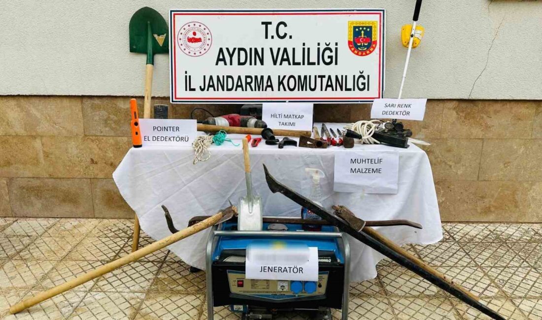 Aydın’ın Çine ilçesinde tarihi eser bulmak amacıyla kaçak kazı yapan