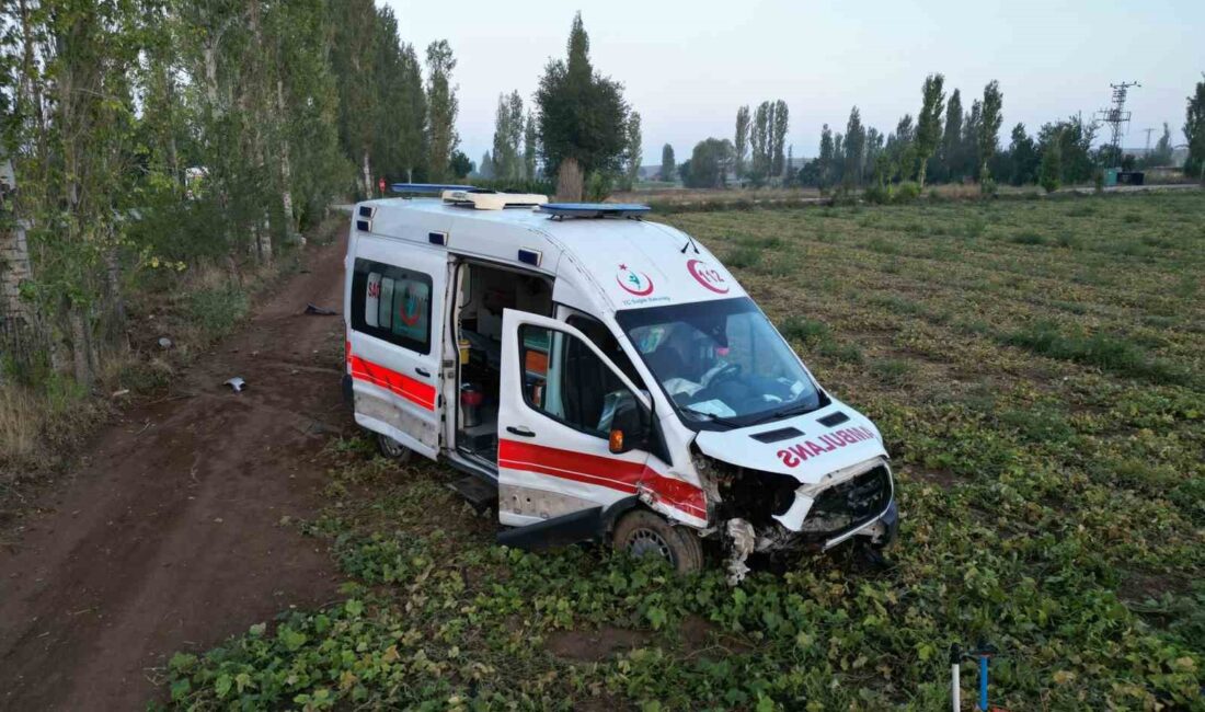 Afyonkarahisar’da otomobille çarpışan ambulansta