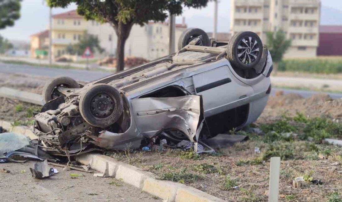 Afyonkarahisar’da kontrolden çıkarak orta