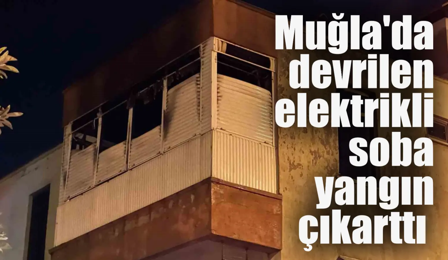 Devrilen elektrikli soba yangın çıkarttı