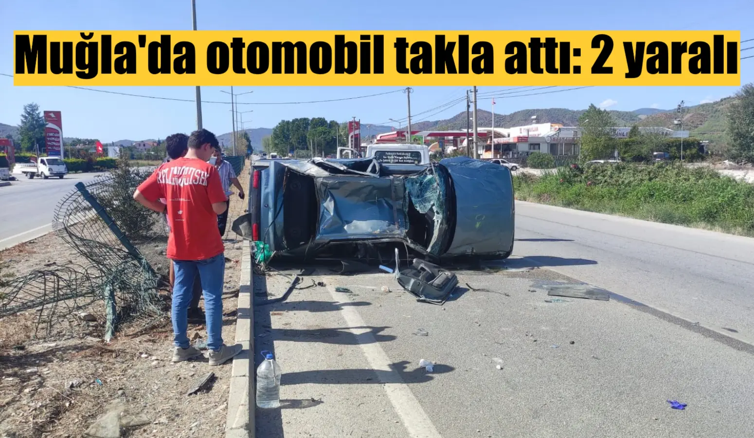 Muğla’da otomobil takla attı: 2 yaralı