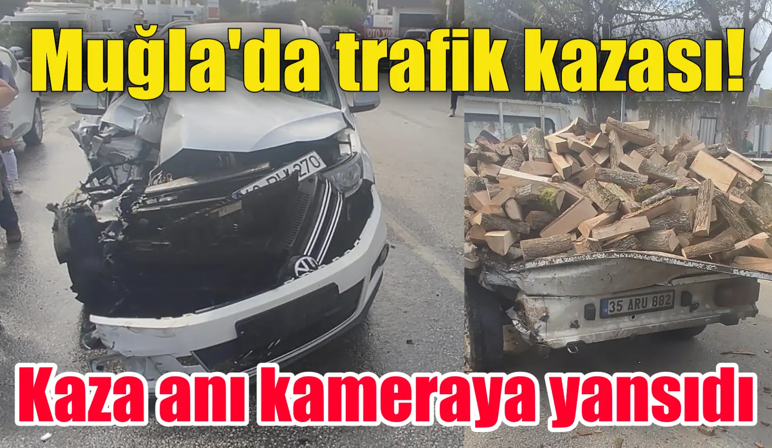 Muğla’da trafik kazası! Park halindeki kamyonete çarptı: 3 yaralı