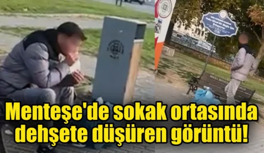 Menteşe’de sokak ortasında dehşete düşüren görüntü!