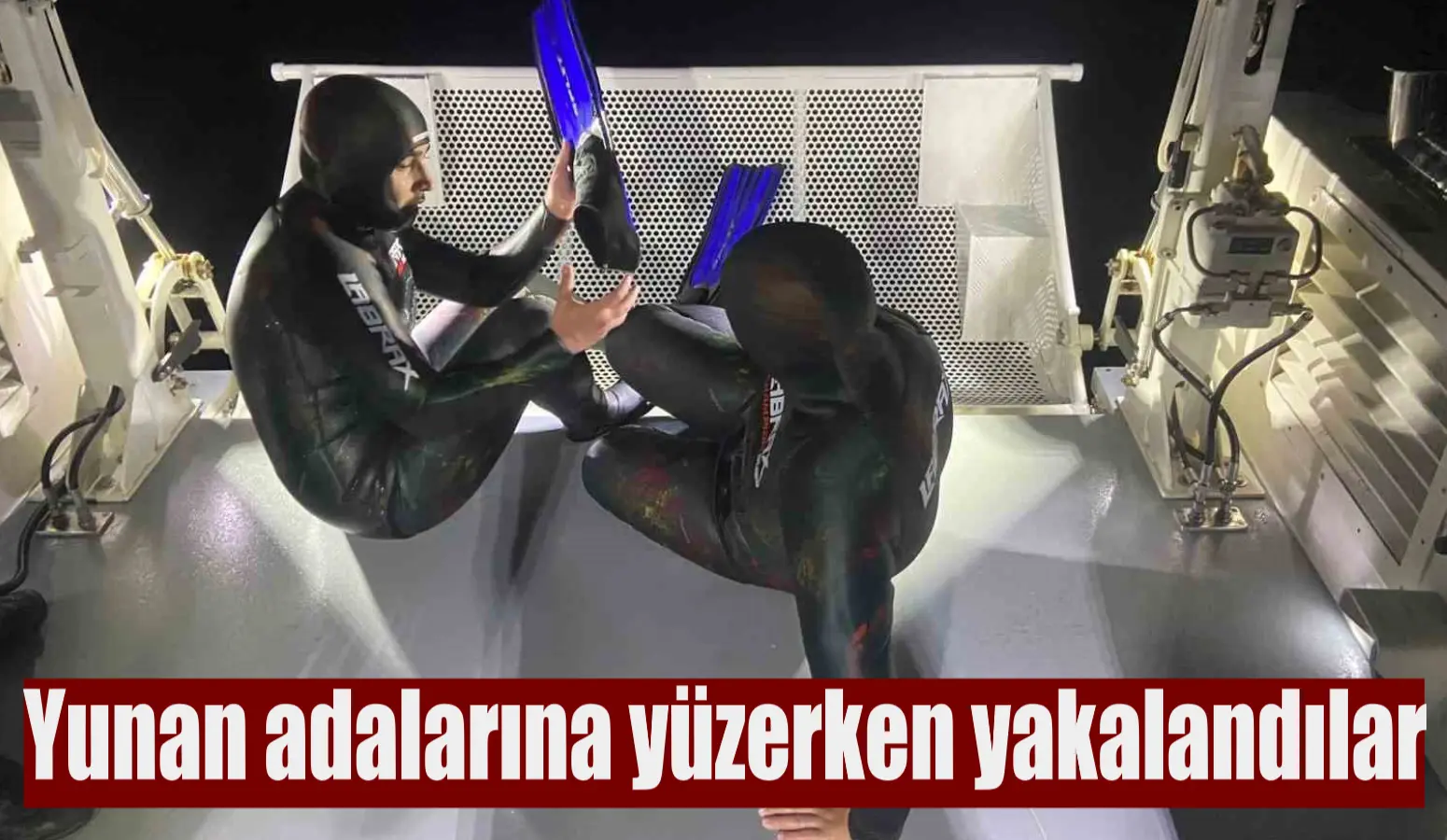 Yunan adalarına yüzerken yakalandılar