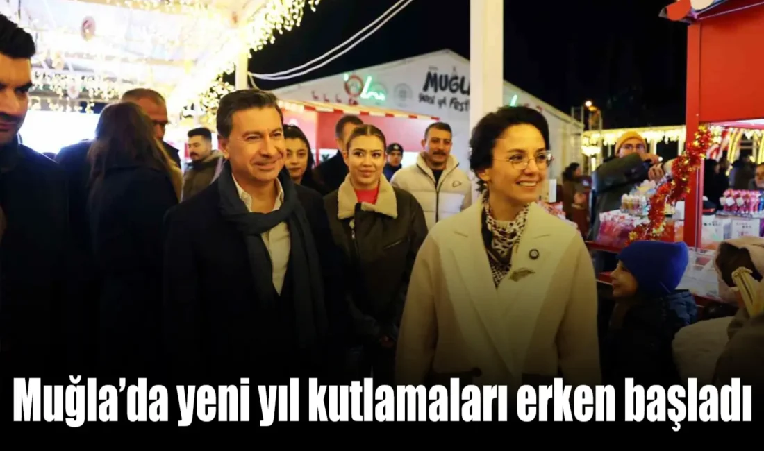 Muğla Büyükşehir Belediyesi Yeni Yıl Festivali Kent Meydanı’nda başladı. Buz