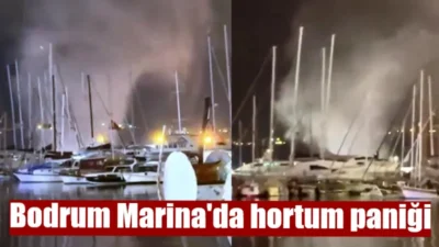 Muğla’nın Bodrum ilçesi Merkez Marina bölgesinde bir anda ortaya çıkan