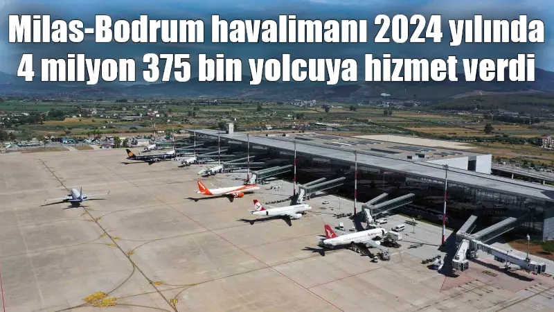 Devlet Hava Meydanları İşletmesinden yapılan açıklamada, Milas-Bodrum havalimanı 2024 yılında